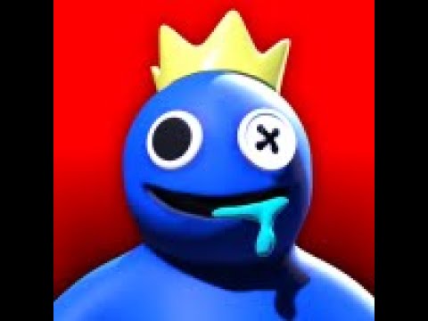 😱 Fugindo do Bicho AZUL BABÃO no Rainbow Friends do ROBLOX 