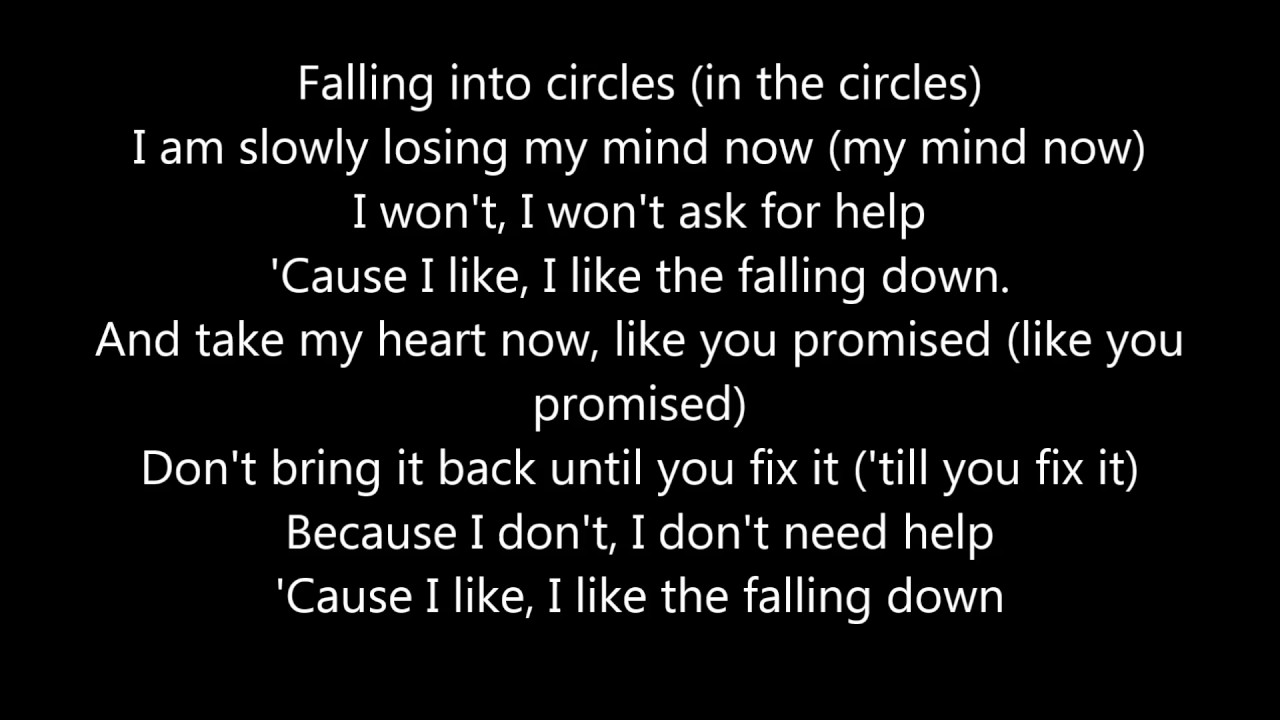 Слова песни down. Falling down текст. Falling текст. Фаллинг довн текст. Слова песни Falling.