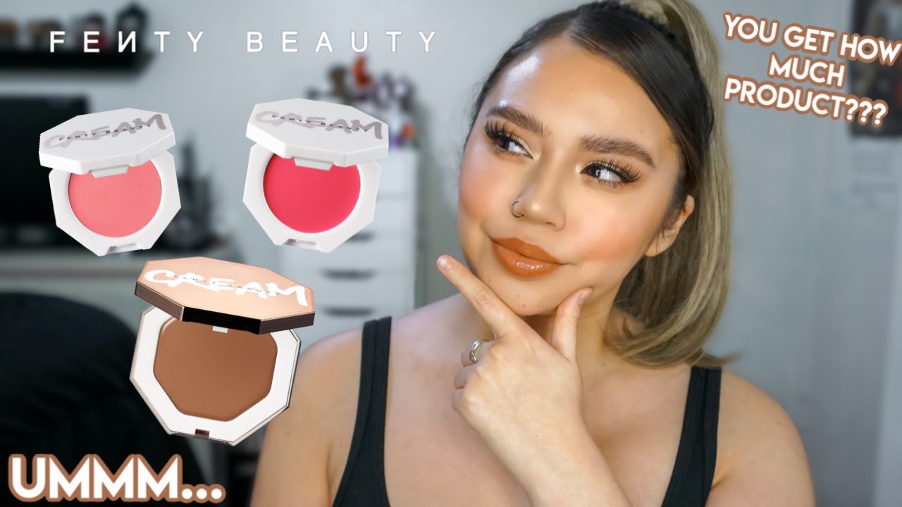 NEW FENTY BEAUTY CREAM BLUSHES & BRONZER | DEMO, REVIEW + COMPARISONS | Makeupbytreenz