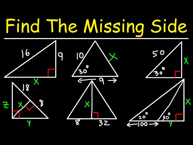 How To Calculate The Missing Side Length of a Triangle 