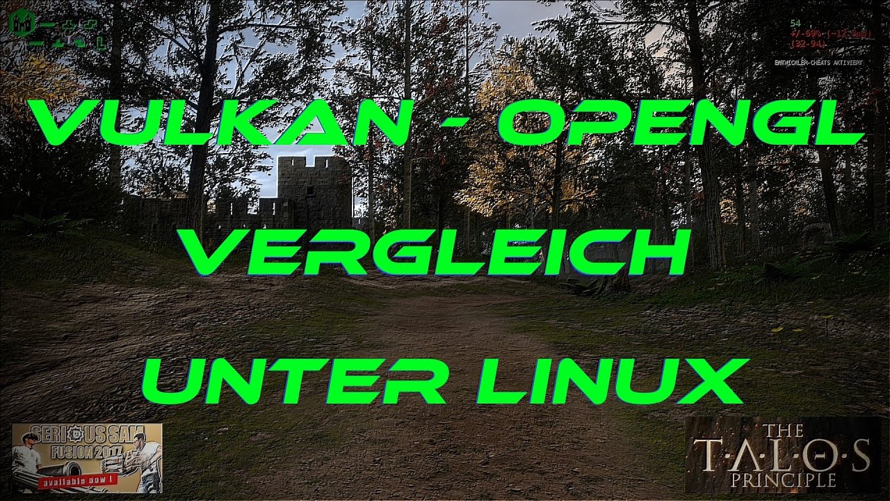 Benchmark-Vergleich zwischen Vulkan und OpenGL unter Linux - YouTube
