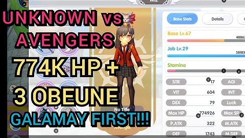 CROSS SERVER KVM UNKNOWN VS AVENGERS w/ 700k HP + 3 OBEUNE