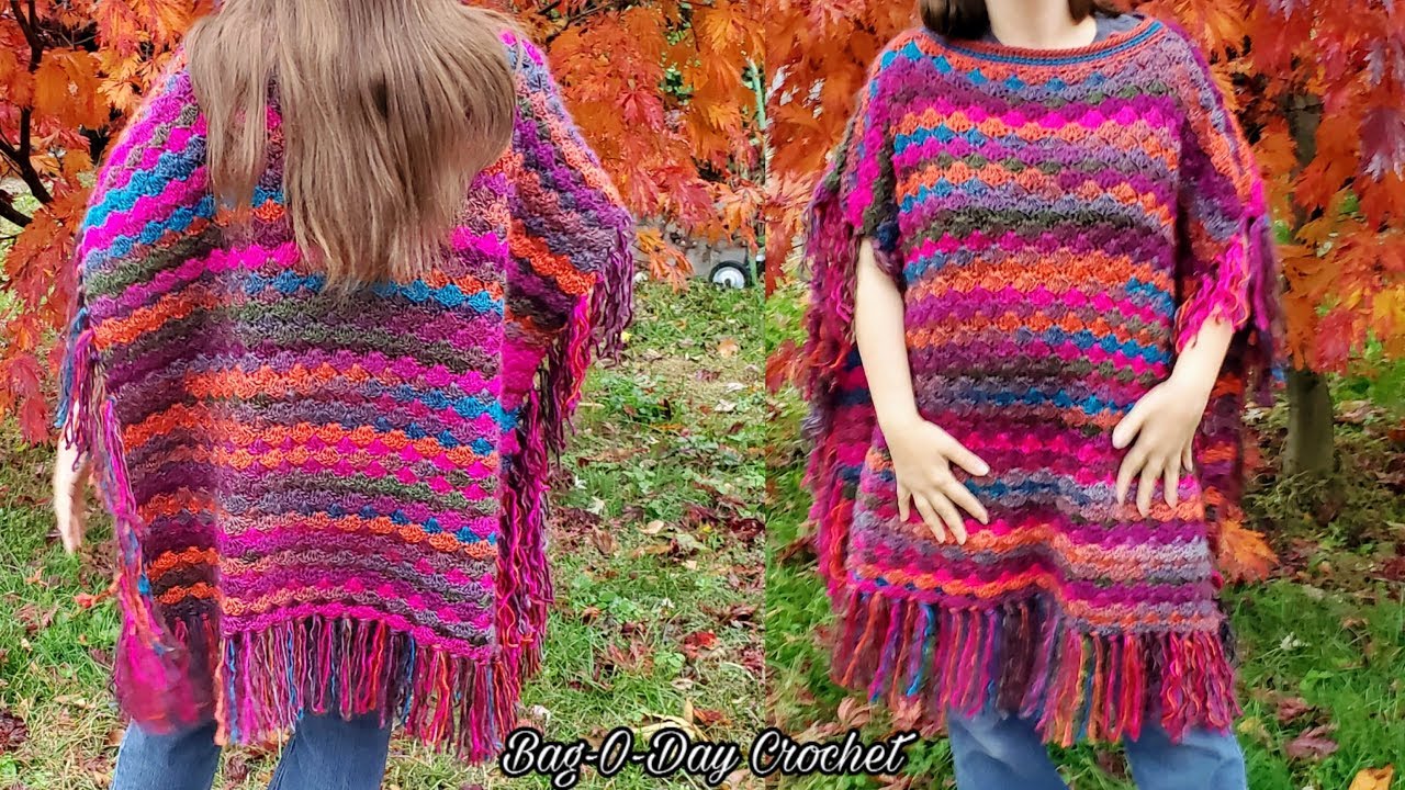 【D&G】Granny square/WOOL crochet Poncho How To Crochet A Square Poncho - Dreamers Ball - Bagoday