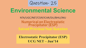 Electrostatic Precipitator Numerical Environmental Science NTA UGC NET CSIR