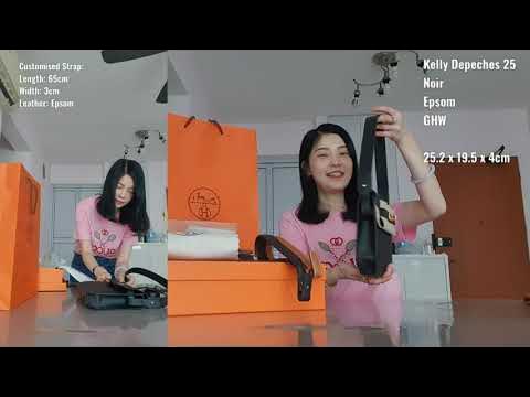 Hermès Kelly Depeches 25 Pouch Unboxing (Galop d'Hermes Leather) 