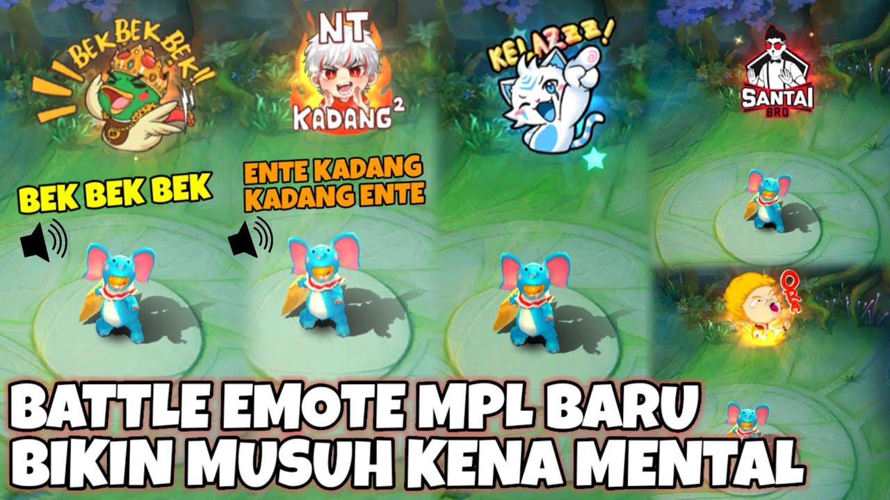 BATTLE EMOTE MPL TERBARU! UDAH RAMAH GAK TOXIC! BEK BEK BEK, ENTE ...