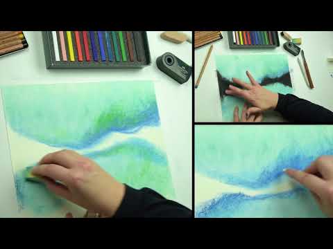 Faber-Castell - Abstract drawing with Pitt pastel pencils and Polychromos  artists' pastels on Vimeo
