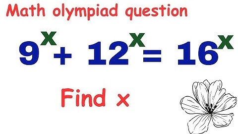 Math olympiad question | nice exponential question | Trick to solve | find x