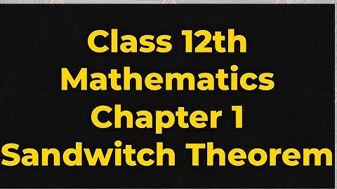 12th Class Maths | 2nd year |Sandwitch Theorem | Chapter 1| Functions and Limits | US TECH