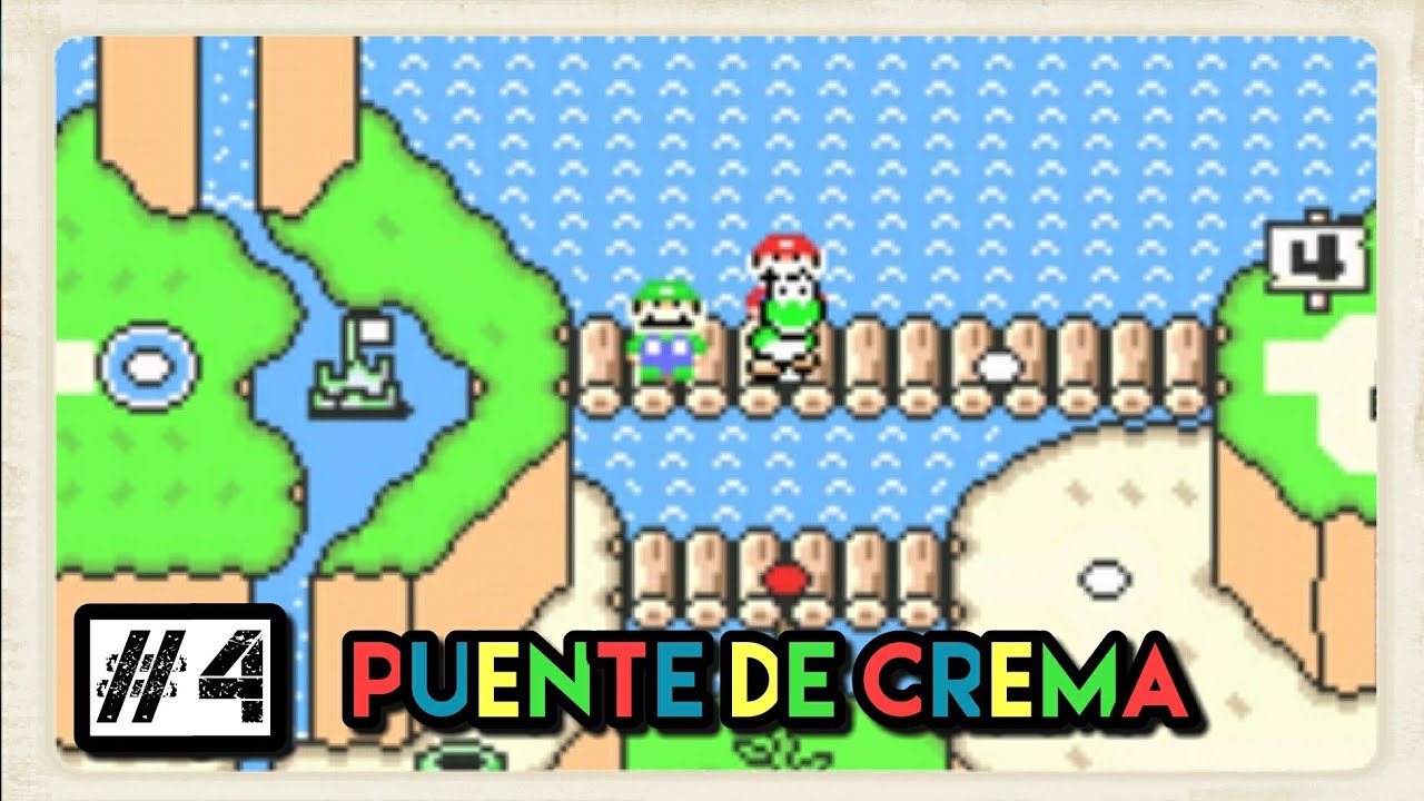 Super Mario World GBA Guia 100% #4 ( Puente de Crema ) - YouTube