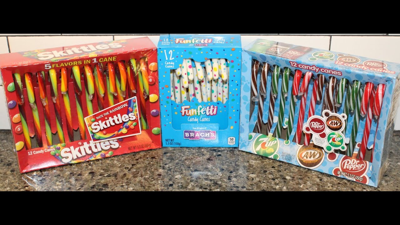 Candy Canes Skittles, Funfetti, 7Up, A&W, Dr Pepper Review YouTube