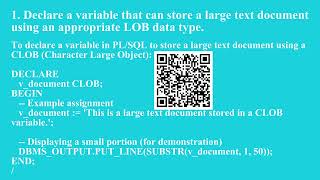 Manipulating Large Objects (LOBs) | Q4 Oracle L27 P1 | SMILE ROAD