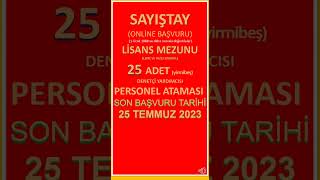 Sayıştay 25 Denetçi Yardımcısı atama