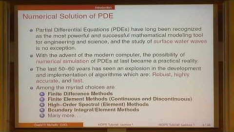 David Nicholls | Short Course: HOPS Methods: Boundary Value Problems: I