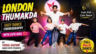 👉 London Thumakda पर बच्चों का Cute Dance 😍🔥 | Easy Choreography | Vishal Gautam VDA #londonthumkda screenshot 2