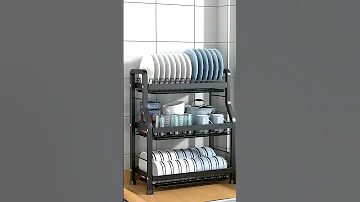 Dish Drying Rack With Draining Plate For Kitchen Counter DishDrying Rack Draining Kitchen Home 
