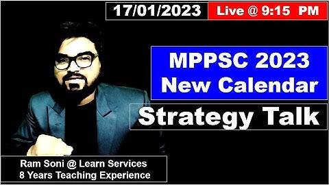 MPPSC 2023 New Calendar | MPPSC New Update | Live Session By Ram Soni