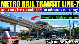 Metro Rail Transit Line 7 project update January 14, 2026