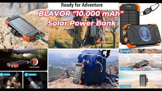 Awesome Solar Charger Power Bank Unboxing! BLAVOR "10,000" mAh Solar Power Bank