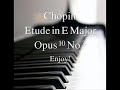 Chopin Etude in E major Op. 10. No 3--Very Nice Version