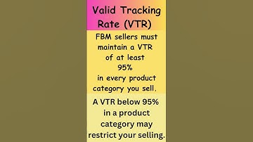 Amazon Valid Tracking Rate (VTR)