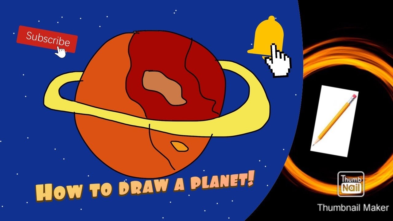 How to draw a planet - YouTube