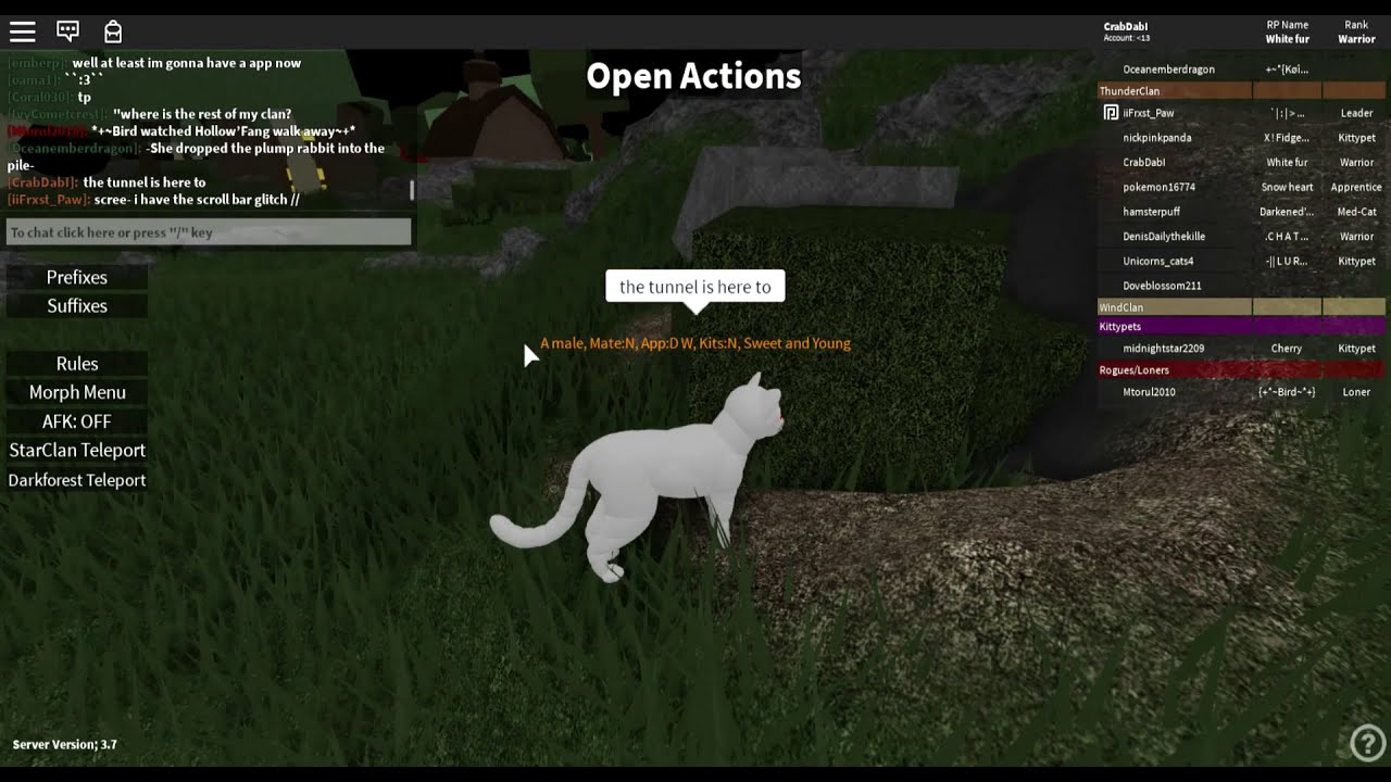 Where To Find The Tunnels In Warrior Cats Lake Project Roblox Youtube - warrior cat mating season on roblox