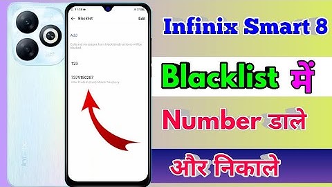 how to delete blacklist number in infinix smart 8 | infinix smart 8 blacklist setting
