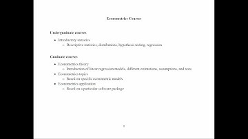 Econometrics - Overview