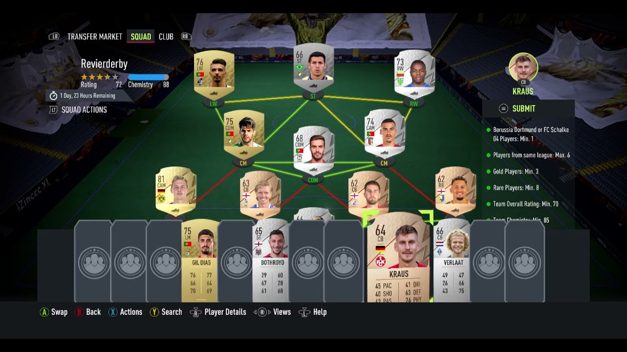 HOW TO COMPLETE REVIERDERBY SBC  CHEAP 88+ WALKOUT PACKED