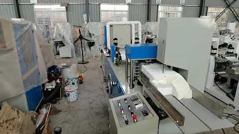 easy operate 2 color printing tissue napkin paper folding machine