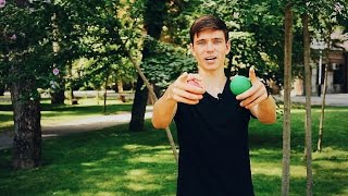 картинка: Жонглируем с нуля #4 урок (Полу-каскад)