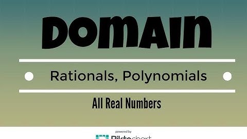 How to find domain of Rationals and Polynomials. Domain. All real numbers
