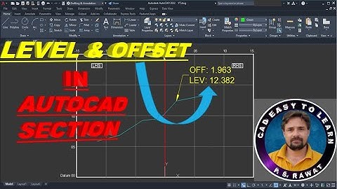 Offset & Level in AutoCAD Section