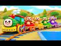 Five Little Monkeys Sing on the Cocomelon Train - Wheels on the Train | Nursery Rhymes & Kids Song