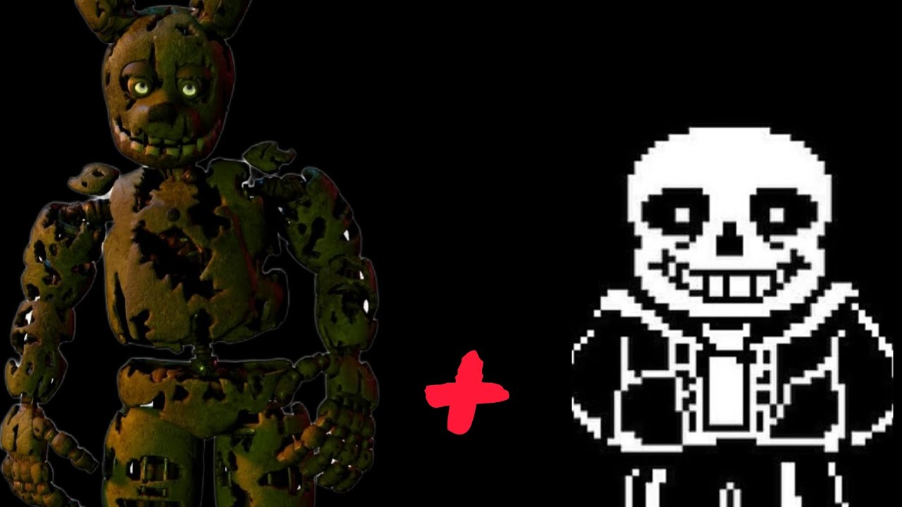 Sans Spring Lock turning springtrap into sans - YouTube