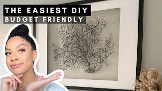 CORAL SEA FAN IN A FRAME | How to DIY Coral Sea Fan Wall Decor | Shade Shannon