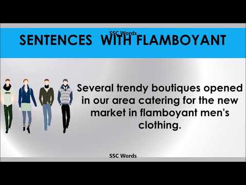 flamboyant---improve-english---meaning-and-5-sentences---gre-/-cat-/-gmat-word---ssc-words