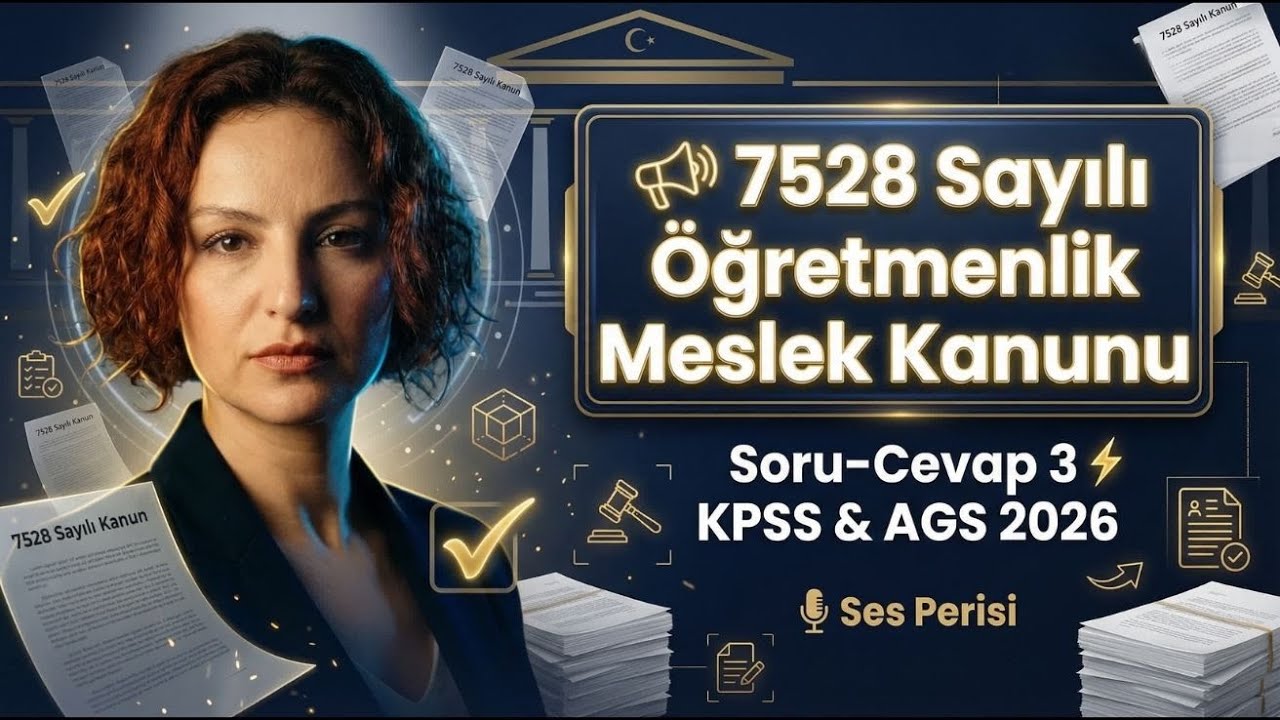 📢 7528 Sayılı Öğretmenlik Meslek Kanunu | Soru-Cevap 3 ⚡ KPSS & AGS 2026 #meb #ags