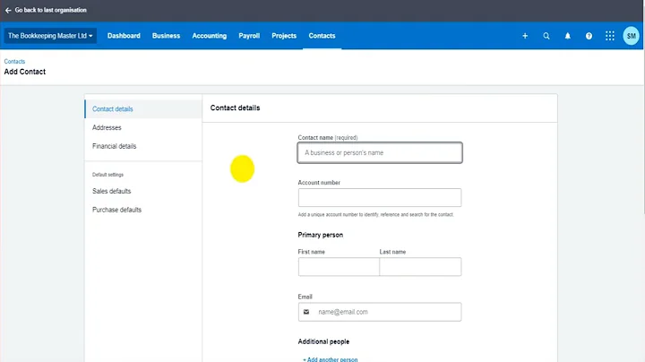 Xero Training Course - Part 4 - Adding Customers (Contacts) #xero #course