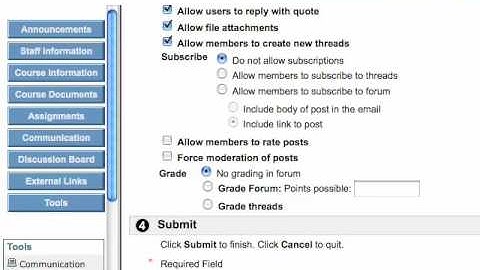 Blackboard: Create Discussion Board