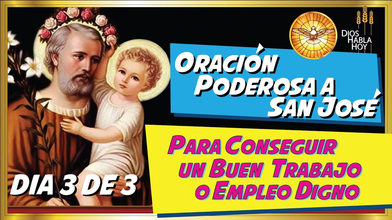 🤚 ¡Detente! 🛑 Poderosa Oración a San José, para conseguir Empleo o ...