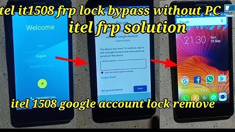itel it1508 frp unlock without PC 💻 100%/itel 1508 frp bypass /itel 1508 google account bypass 2022