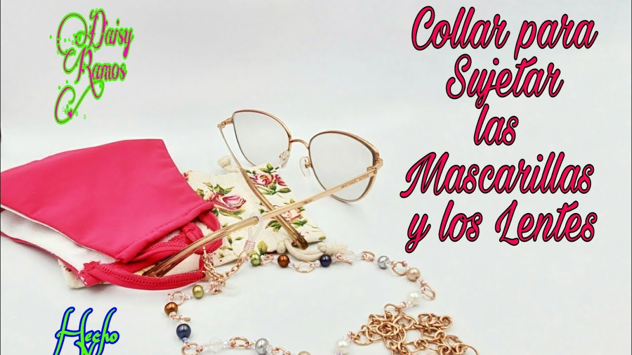 COLLAR PERLAS SUJETA GAFAS & MASK ORO