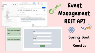 Spring boot REST API | Event Management | React Js | part-1