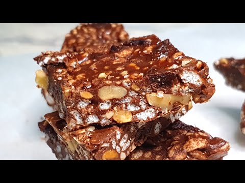 חטיף פצפוצי אורז ושוקולד מ-3 מרכיבים snack, rice crackers and chocolate🍫