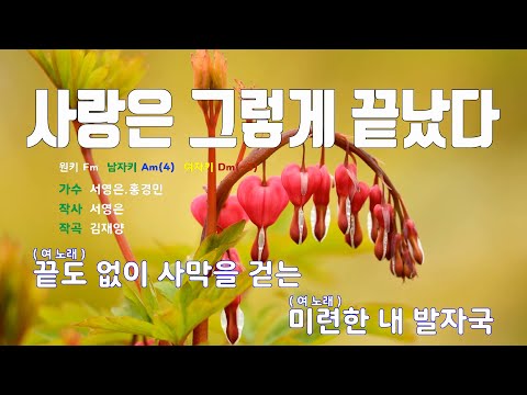 [은성 반주기] 사랑은그렇게끝났다 - 서영은.홍경민