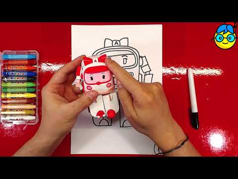 Robocar Amber Transform  Resmi Nasıl Çizilir / art for kids