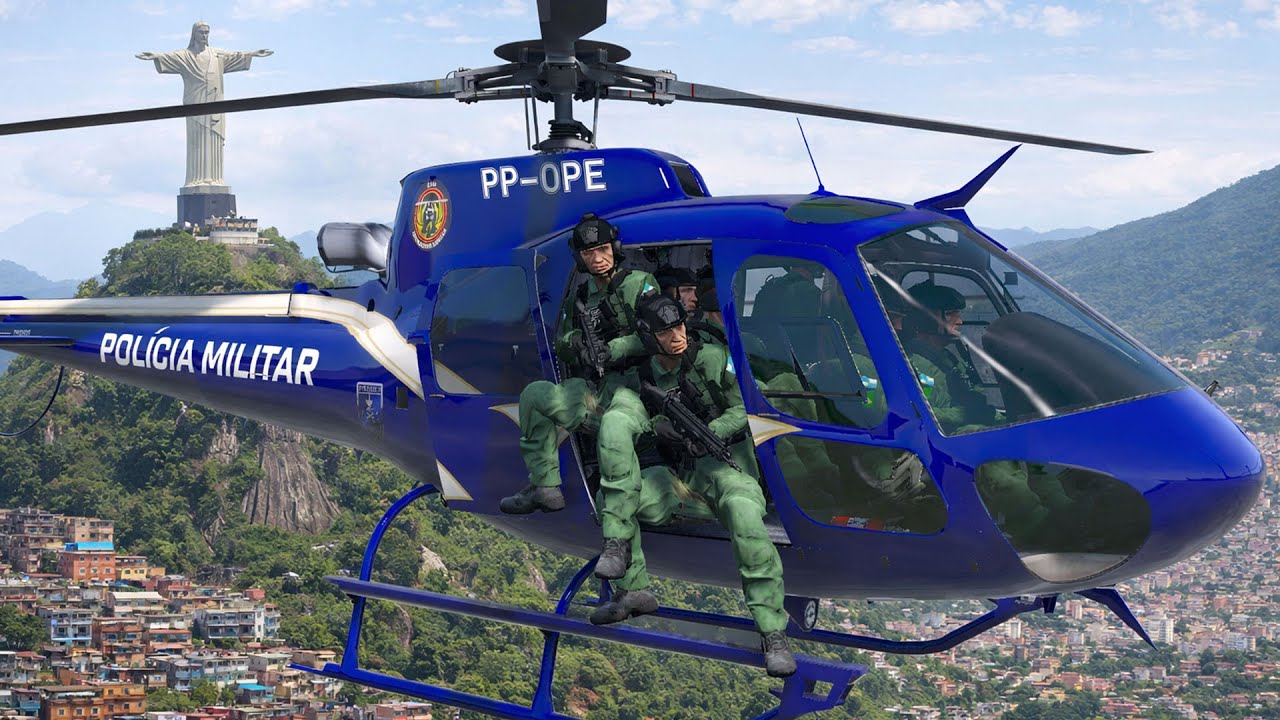 CAÇADA AÉREA DO GAM TERMINA COM LADRÕES BALEADOS - PMERJ | GTA 5 POLICIAL