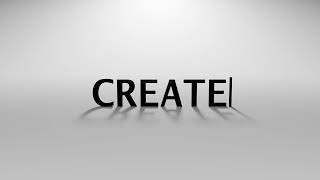 Typing Created! Text Animation with Blinking Cursor on Off White Background